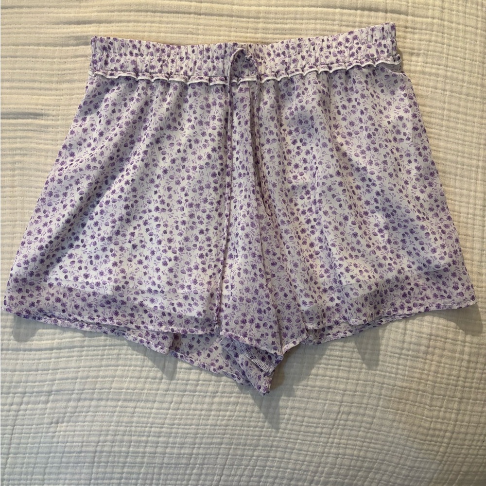 Floral Purple Shorts